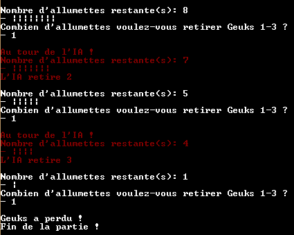 Jeu du Nim screenshot 3
