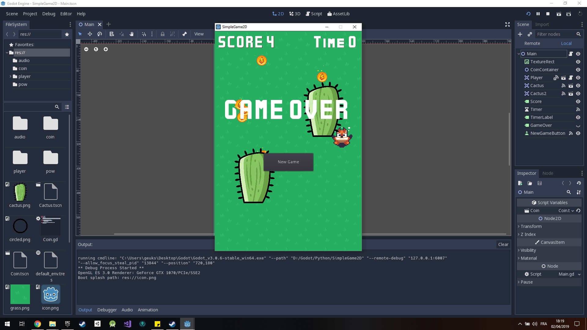 SimpleGame2D screenshot 2
